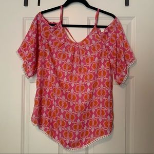 Charming Charlie Bright Print Blouse